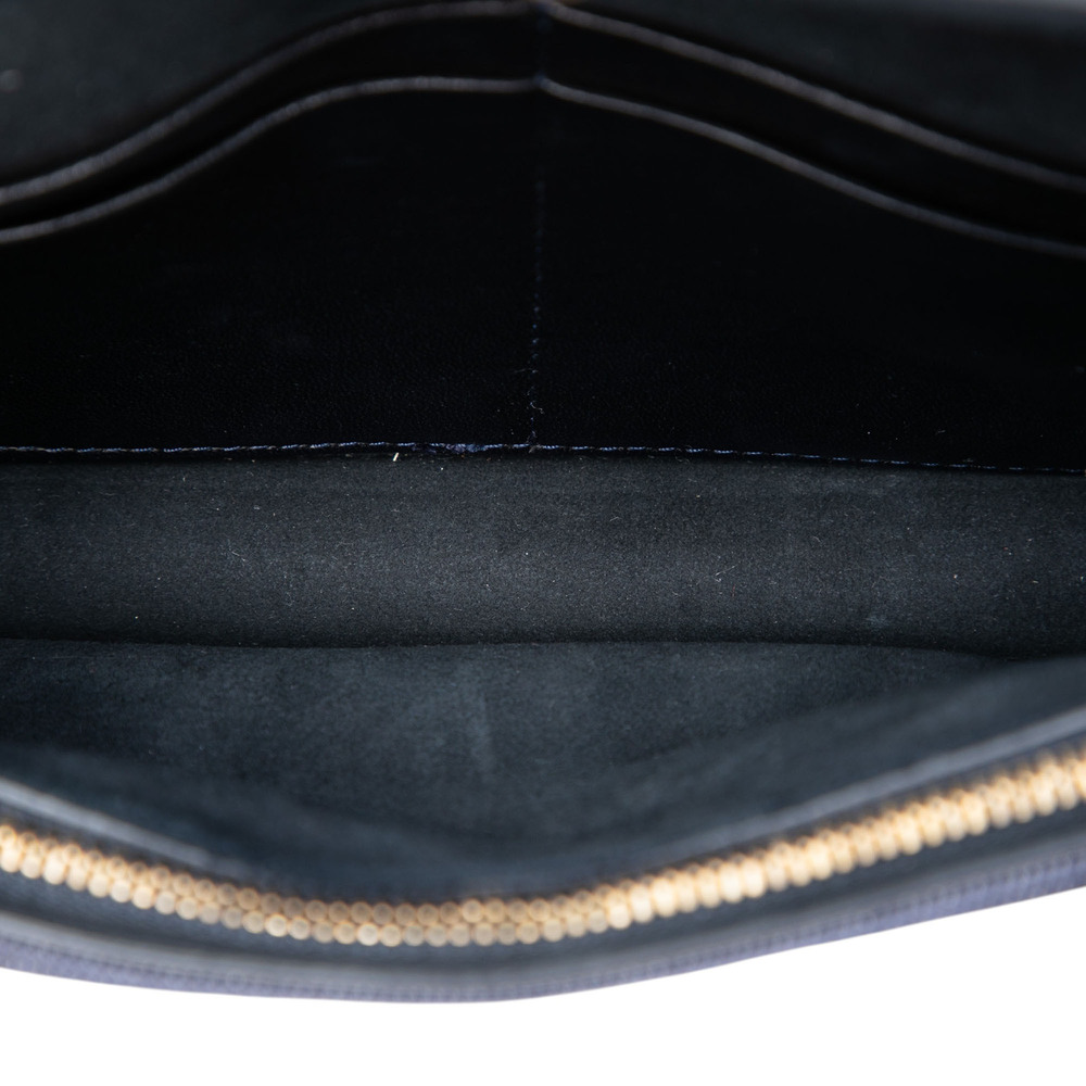 Pre-Loved Dior Denim Cannage Studded DiorAddict Wallet on Chain - Picture 4 of 6